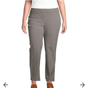 Lands End Straight Leg Stretch Houndstooth Pants